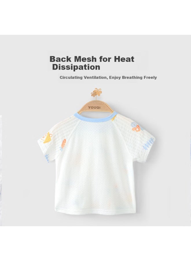 Youqi Baby Short-sleeve Set, Summer Lightweight, Children's Two-piece Outfit, Breathable Summer Clothing, Boys And Girls Two-piece Set, Baby Clothes - Image 2