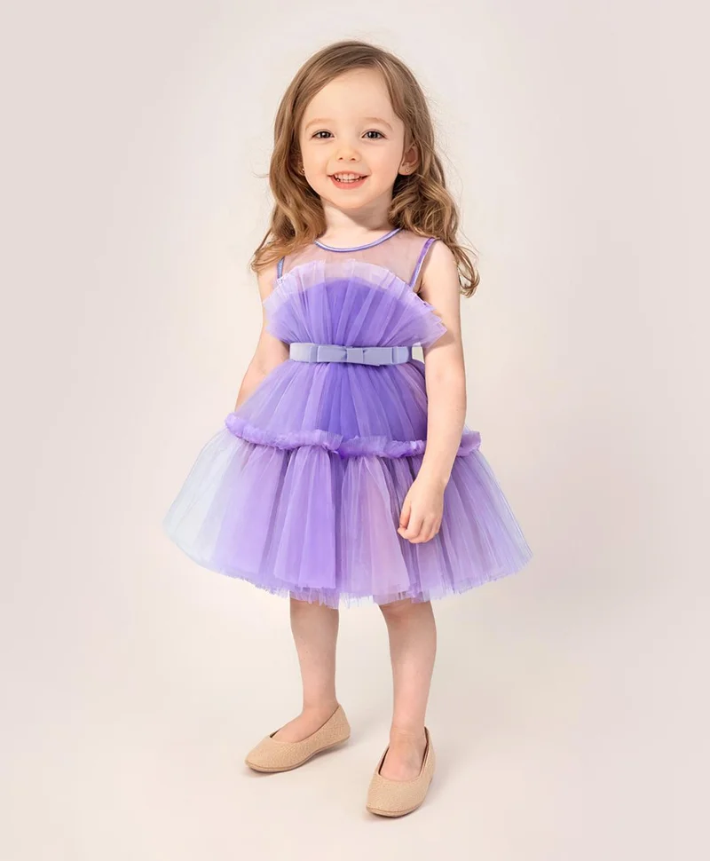 Mark & Mia Mark & Mia Bow Detailing Tulle Party Dress - Purple