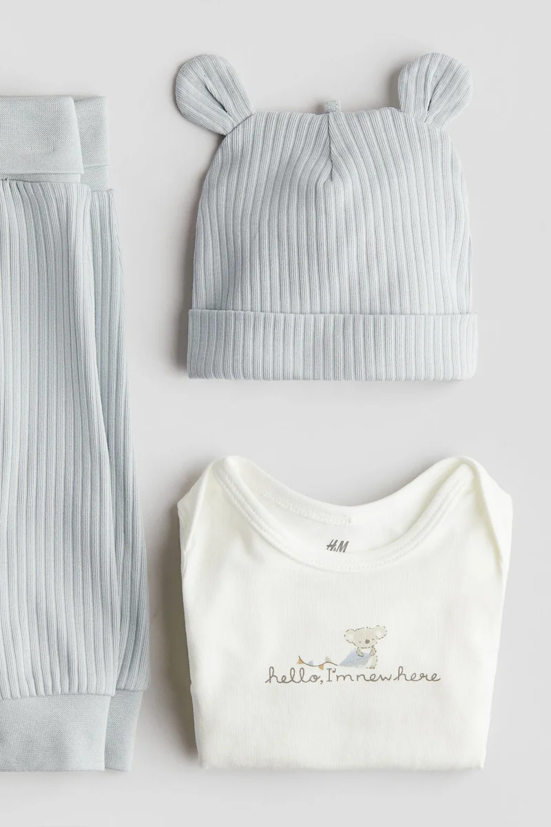 اتش اند ام 3-piece cotton set
