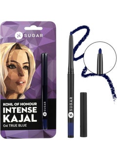 SUGAR Cosmetics Kohl Of Honour Intense Matte Kajal Pencil| Lasts 12 Hours+ | Transferproof & Smudgeproof | Paraben Free | 0.25 Gm - 04 True Blue  - Image 1