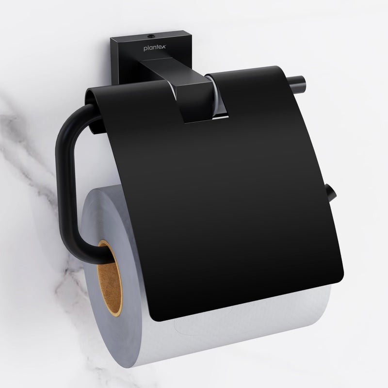 Plantex 304 Grade Stainless Toilet Paper Holder/Toilet Roll Holder/Bathroom Toilet Paper Holder/Bathroom Accessories - Splash (Black) - Image 1