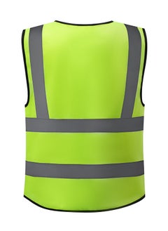 LAWAZIM Multi-Pocket -High Visibility Safety Vest -XL Yellow 160g- Breathable Unisex Workwear with Reflective Stripes -for Construction Roadside Work Traffic Control Cycling Jogging Outdoor Activities  - Image 2
