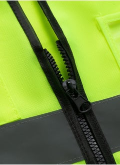 LAWAZIM Multi-Pocket -High Visibility Safety Vest -XL Yellow 160g- Breathable Unisex Workwear with Reflective Stripes -for Construction Roadside Work Traffic Control Cycling Jogging Outdoor Activities  - Image 5