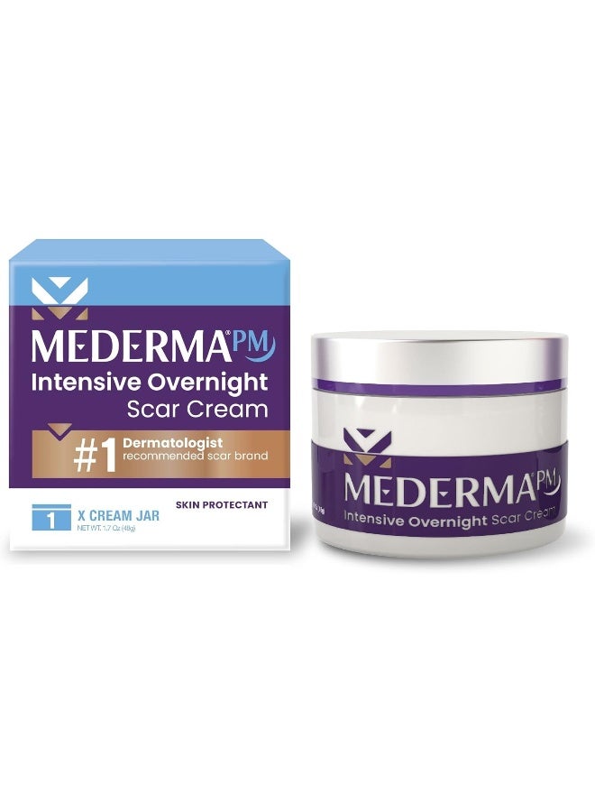 Mederma PM Intensive Overnight Scar Cream, Works with Skin's Nighttime Regenerative Activity, Clinically Shown to Make Scars Smaller and Less Visible, 1.7 Oz (48g) - Image 1