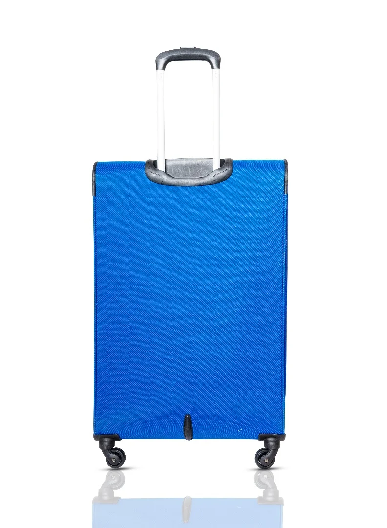 Skybags Rhumba Set Of 3 Luggage| 4W Str (E)| Polyester Soft Sided 360° 4 Wheels Spinner Trolleys- Cabin-20 Inch| Medium-24Inch| Large- 28 Inch| Blue