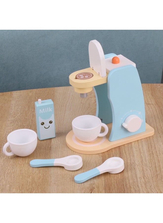 Wooden Children's Kitchen Toys Simulation Play House 6-piece Set 14-piece Set Boys And Girls Electric Cooking Set-Color:Mixer -0.53 - Image 5