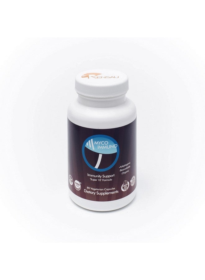 SNANA Myco Immuno 'Super 10 Mushroom Blend' Immunity Boosting Mushroom Supplements - 100% Organic - No Imported Mushrooms, US Grown - Vegan - 80 Capsules - Image 3