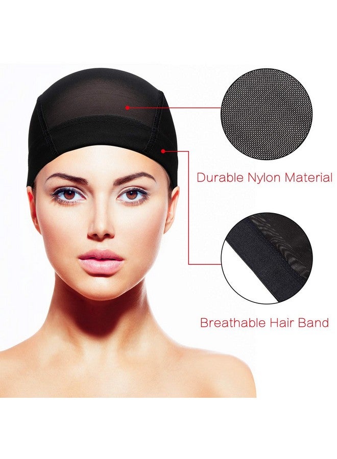 تاتو - عبوة من 5 قطع من أغطية الشعر المستعار القابلة للتمدد من سباندكس - قبعات شعر مستعار للرجال والنساء (أسود شفاف) - Image 3