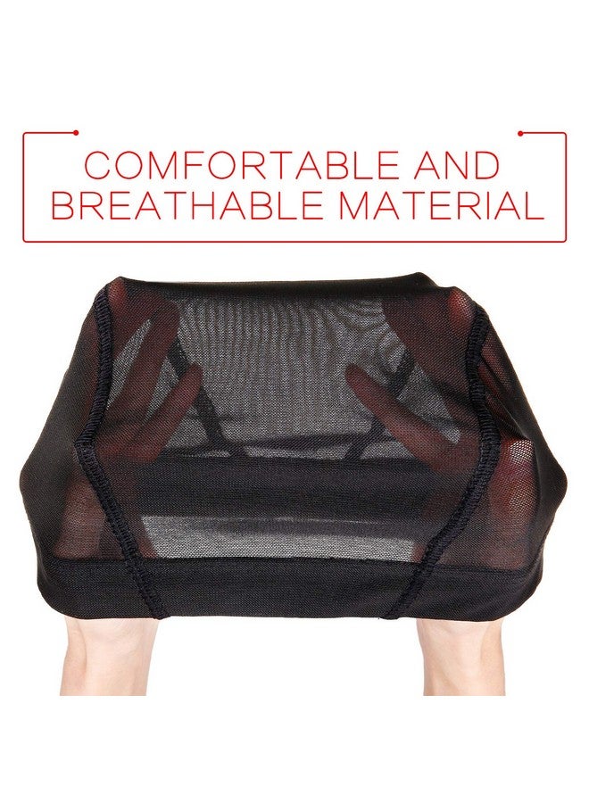 تاتو - عبوة من 5 قطع من أغطية الشعر المستعار القابلة للتمدد من سباندكس - قبعات شعر مستعار للرجال والنساء (أسود شفاف) - Image 4