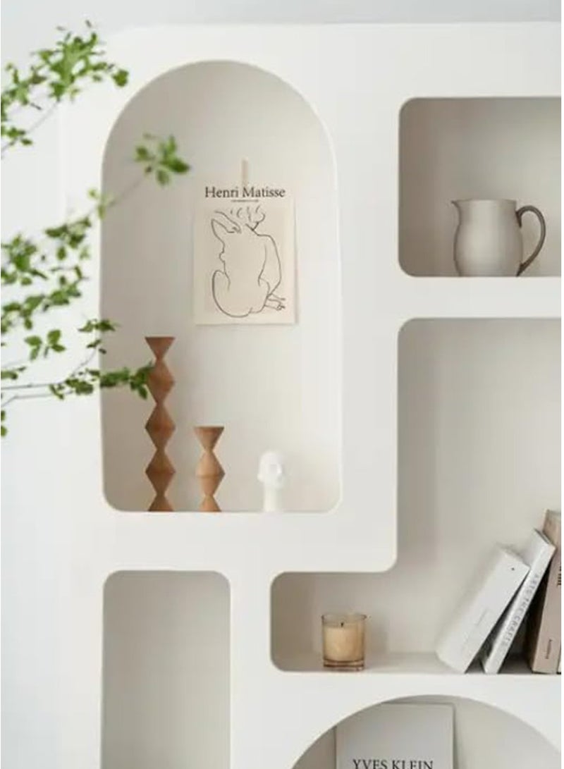 alimforyou A multi-functional bookshelf in pure white that fits all decor styles. You can use it to store books, display collectibles, organize plants, or even as an elegant space divider. - Image 3
