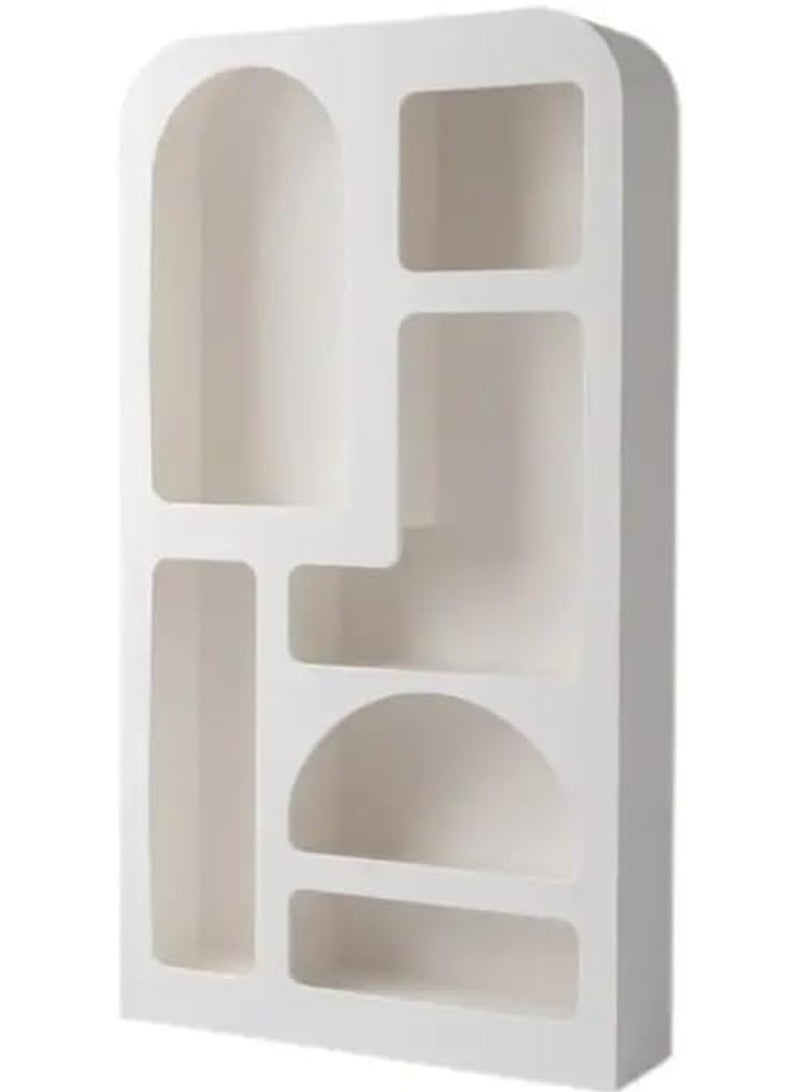 alimforyou A multi-functional bookshelf in pure white that fits all decor styles. You can use it to store books, display collectibles, organize plants, or even as an elegant space divider. - Image 4