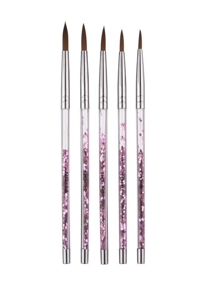 5PCS Nail Art Pen Set UV Gel Nail Brush Acrylic Nail Brushes Nail Art Drawing Painting Brush 3D Carving Pen Nail Art Tools - Image 1