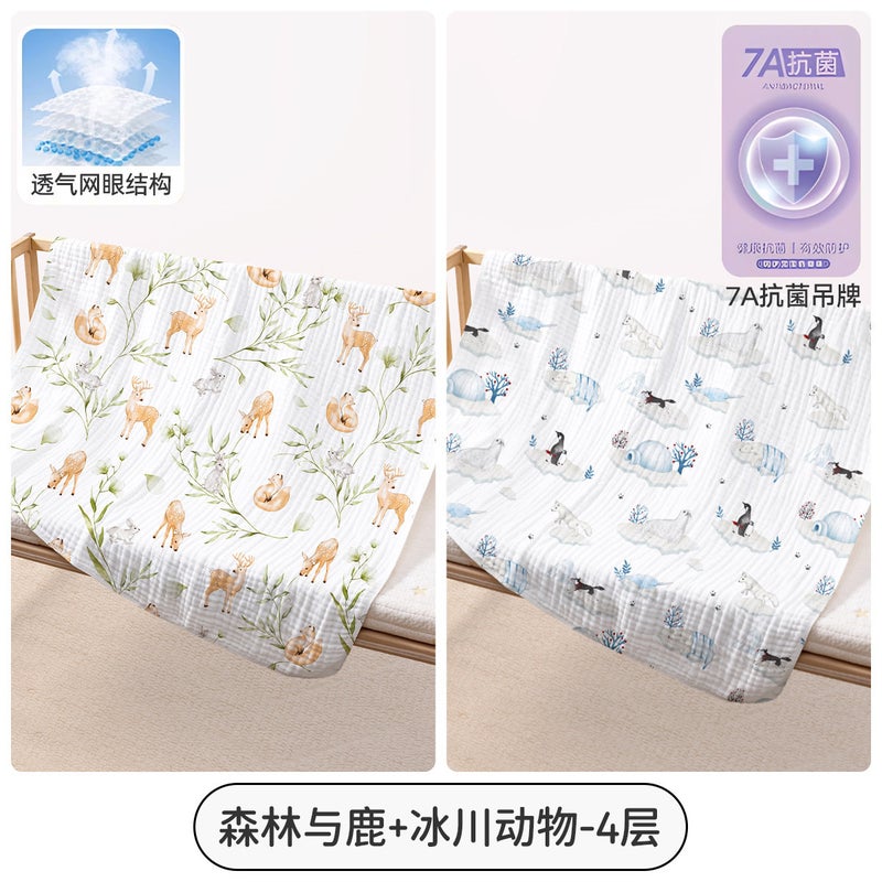 JOYNCLEON Baby Bath Towel - Ultra-Soft, Absorbent Cotton Gauze for Newborns