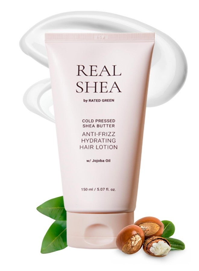RATED GREEN Real Shea Anti-Frizz Hydrating Hair Lotion | Shea Butter Hair Moisturizer & Hair Care Lotion for Dry, Frizzy, Damaged Hair | Daily Leave-in Treatment, 5.07 fl oz - Image 1