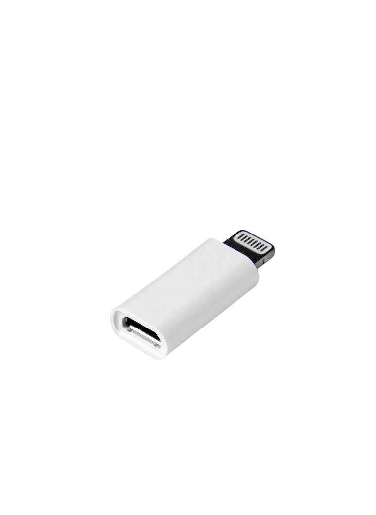 Generic - Micro USB to Lightning Adapter – Compact Micro USB to Lightning Connector for iPhone / iPad / iPod – Apple MFi Certified – White - Image 1
