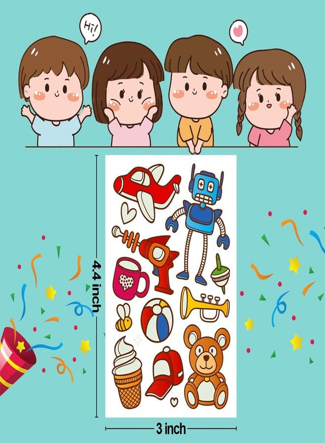 Stylizeink Robort Toys Kids 11 Styles Tattoos for Kids, Ship/Roborts Temporary Tattoos Stickers with for Boys and Girls, Party Supplies Gifts - Image 3