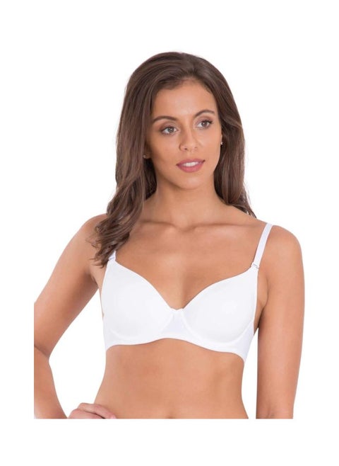 Jockey 1245 Women Under Wired Padded Super Combed Cotton Elastane Stretch Multiway Styling T Shirt Bra with Detachable Straps