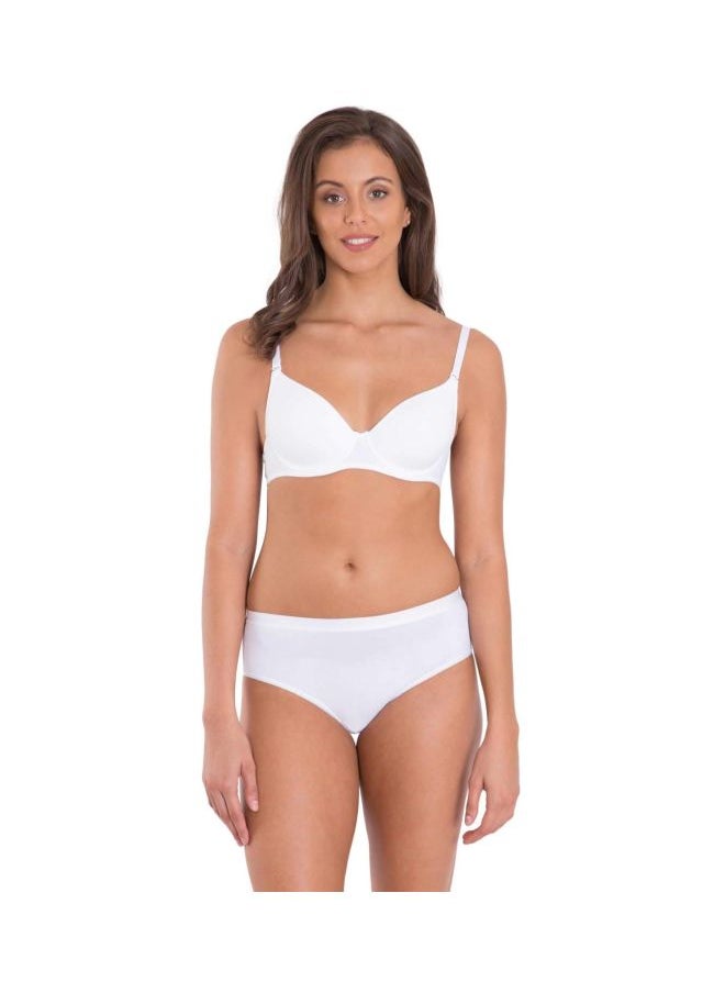 JOCKEY - Jockey 1245 Women Under Wired Padded Super Combed Cotton Elastane Stretch Multiway Styling T Shirt Bra with Detachable Straps - Image 1