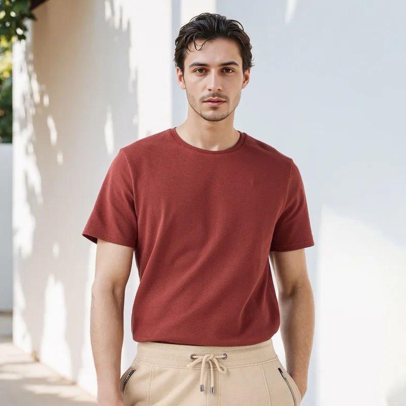 Popcorn Textured Regular Fit T-shirt