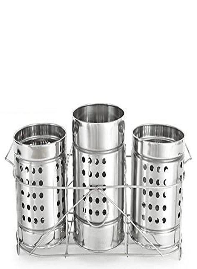 AG Enterprises حامل أدوات المائدة المصنوع من الفولاذ المقاوم للصدأ من شركة AG Enterprises، مطلي بالكروم - Image 3