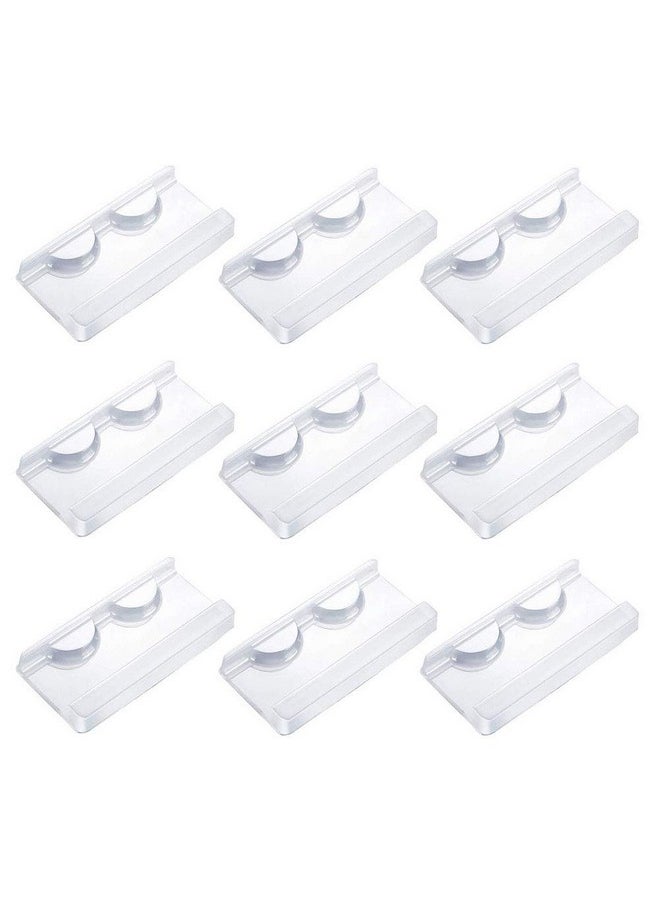 Teensery - 25 Pieces Clear Rectangle Eyelash Tray Holder Plastic False Eyelash Tray Container For False Eyelash Storage Case Packaging Box Cosmetic Container - Image 1