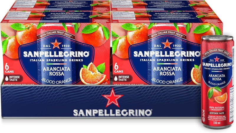 Sanpellegrino مشروب سان بيلجرينو برتقال الدم الفوار - 24 علبة - Image 1