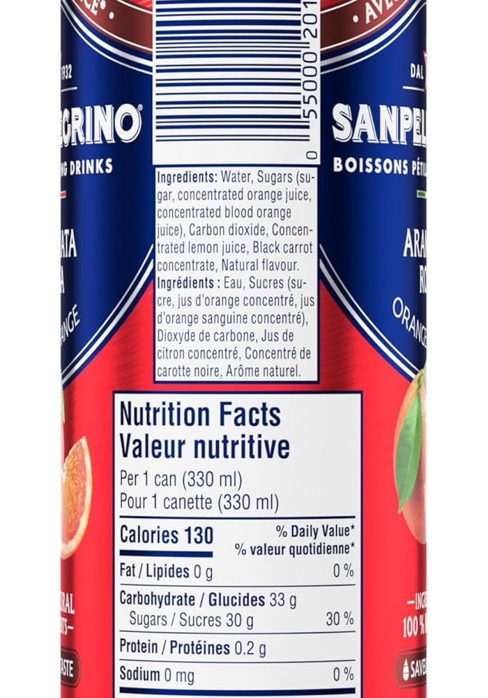 Sanpellegrino مشروب سان بيلجرينو برتقال الدم الفوار - 24 علبة - Image 4