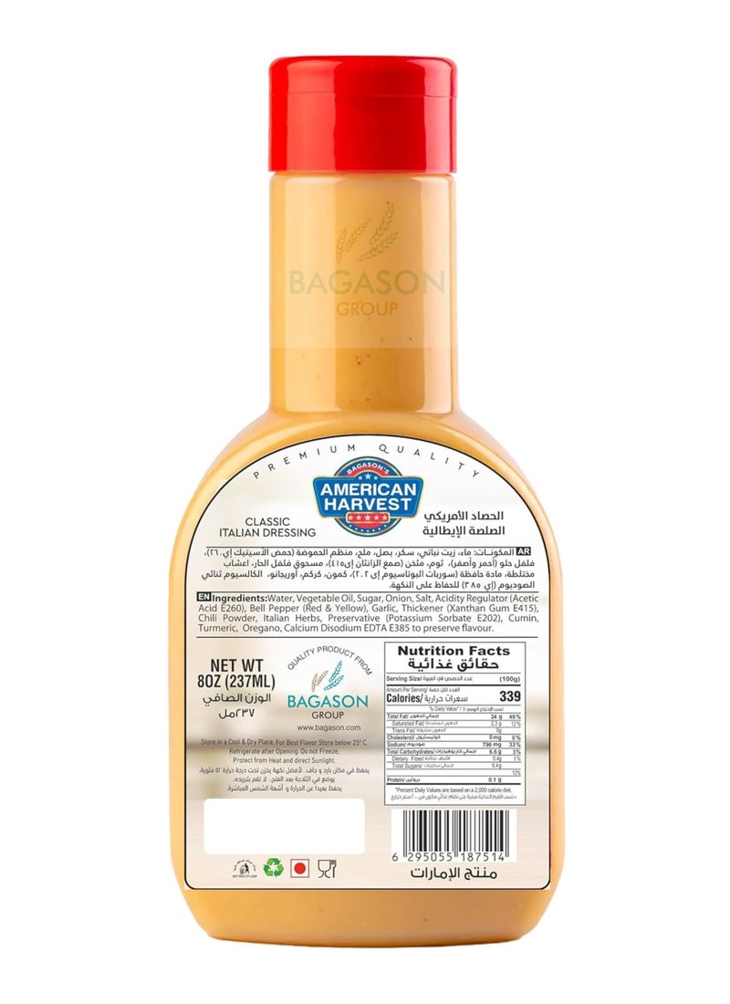 American Harvest Classic Italian Salad Dressing Sauce, 237 ml - Image 2