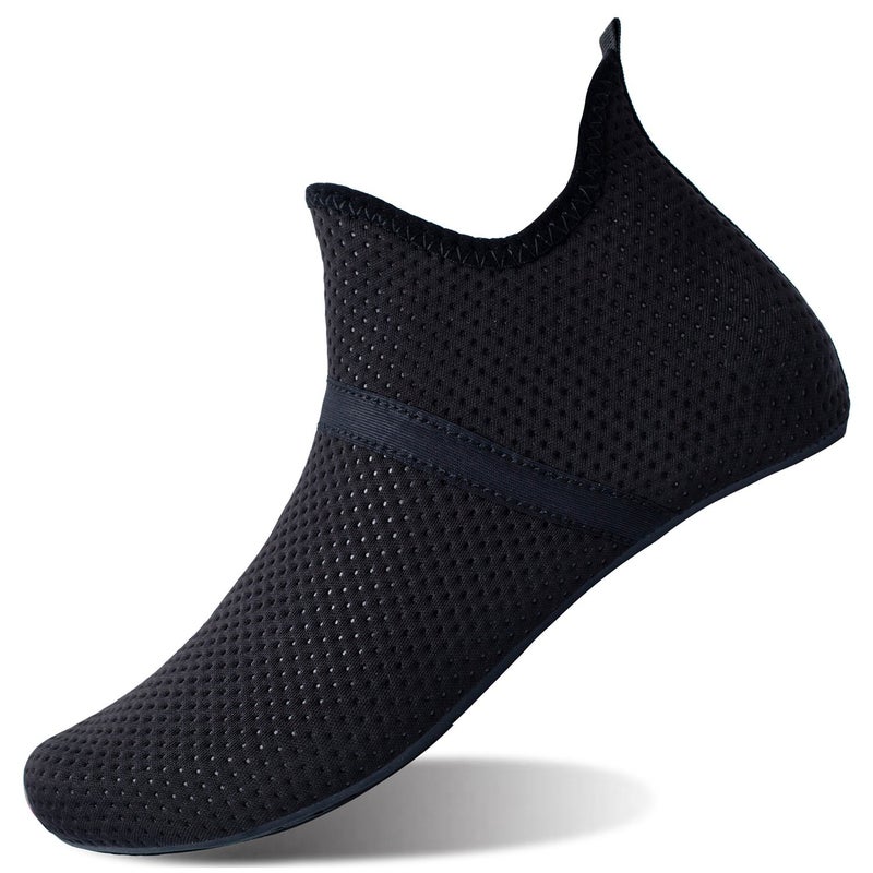 BARERUN Women Men Quick-Dry Water Shoes for Water Sport Beach Pool Camp Black 10-11 US Men - Image 2