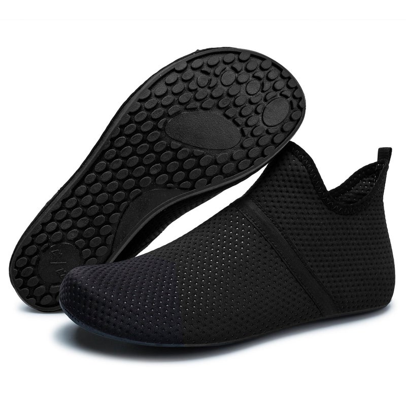 BARERUN Women Men Quick-Dry Water Shoes for Water Sport Beach Pool Camp Black 10-11 US Men - Image 1