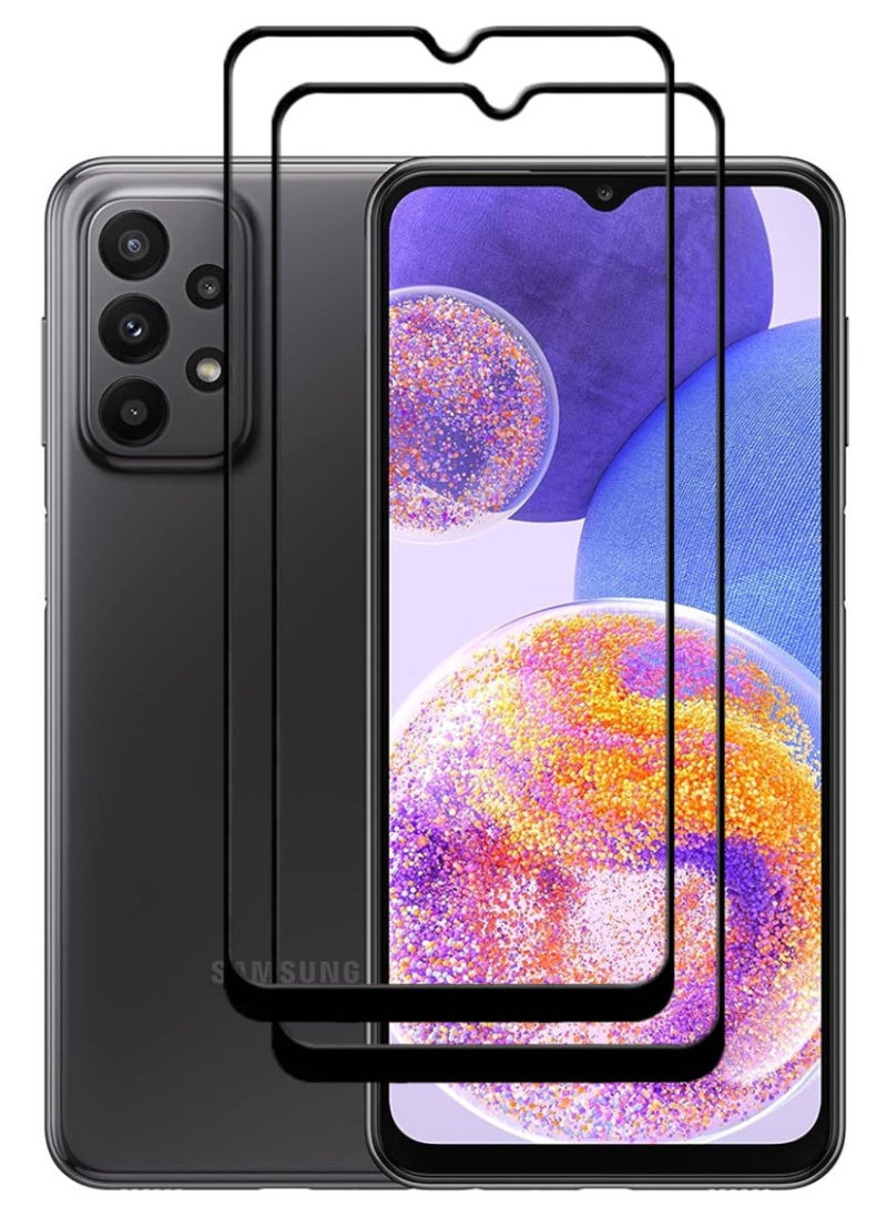 ACLIX 2 Pieces Antistatic ESD Dustproof Premium Quality High Definition Tempered Glass Screen Protector Designed For Samsung Galaxy A23 - Image 1