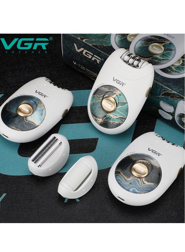 VGR V-706 Hair Removal Device Long lasting, cordless with USB charger, the hair removal machine works in two modes. The first mode is soft and gentler, ideal for the most sensitive areas. The second mode is more powerful and effective, allowing you to remove even coarse hair easily - Image 5