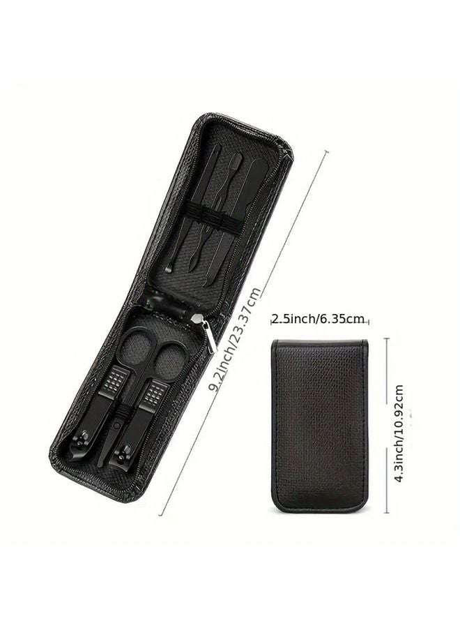 6 Piece Deep Green Nail Clippers Set With Storage Box For Men Women And Elderly Care - Image 3