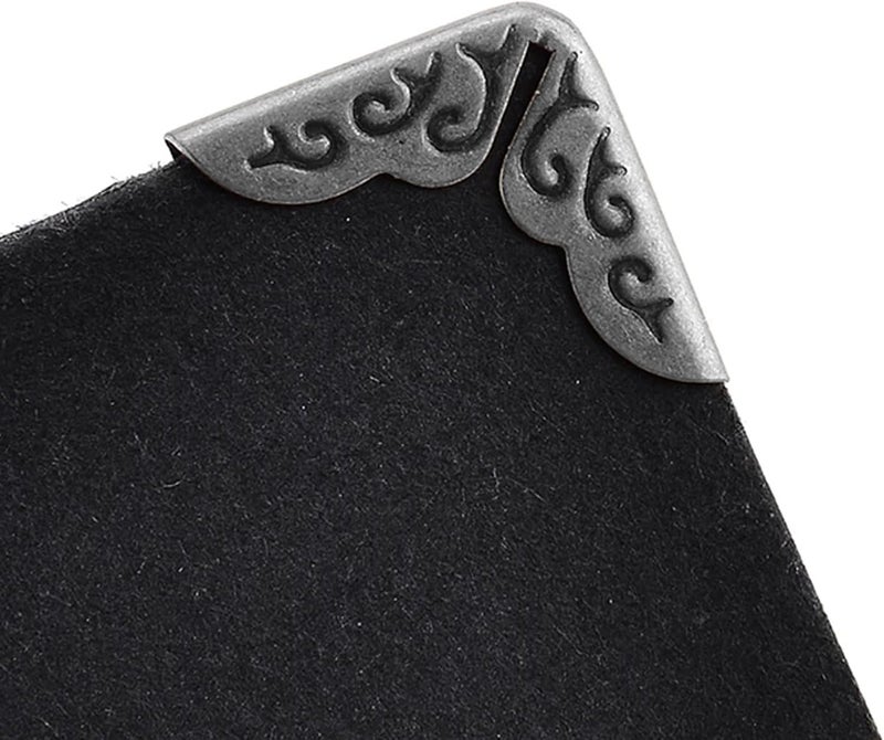 LINYUEARUI 100 PCS Vintage Book Corner Covers, Metal Edge Protectors for Scrapbooking, Photo Albums, DIY Journals & Menu Cards - Gunmetal Decorative Angle Guards for Crafting-Black Nickel - Image 3