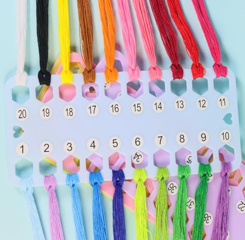 Hyamass 10-Pack Embroidery Floss Organizer Cards - Durable Cross Stitch Thread Holders Storage Tool, Portable Craft Storage for Sewing/Needlework Projects - Image 2