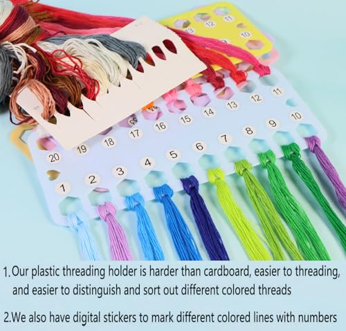 Hyamass 10-Pack Embroidery Floss Organizer Cards - Durable Cross Stitch Thread Holders Storage Tool, Portable Craft Storage for Sewing/Needlework Projects - Image 4
