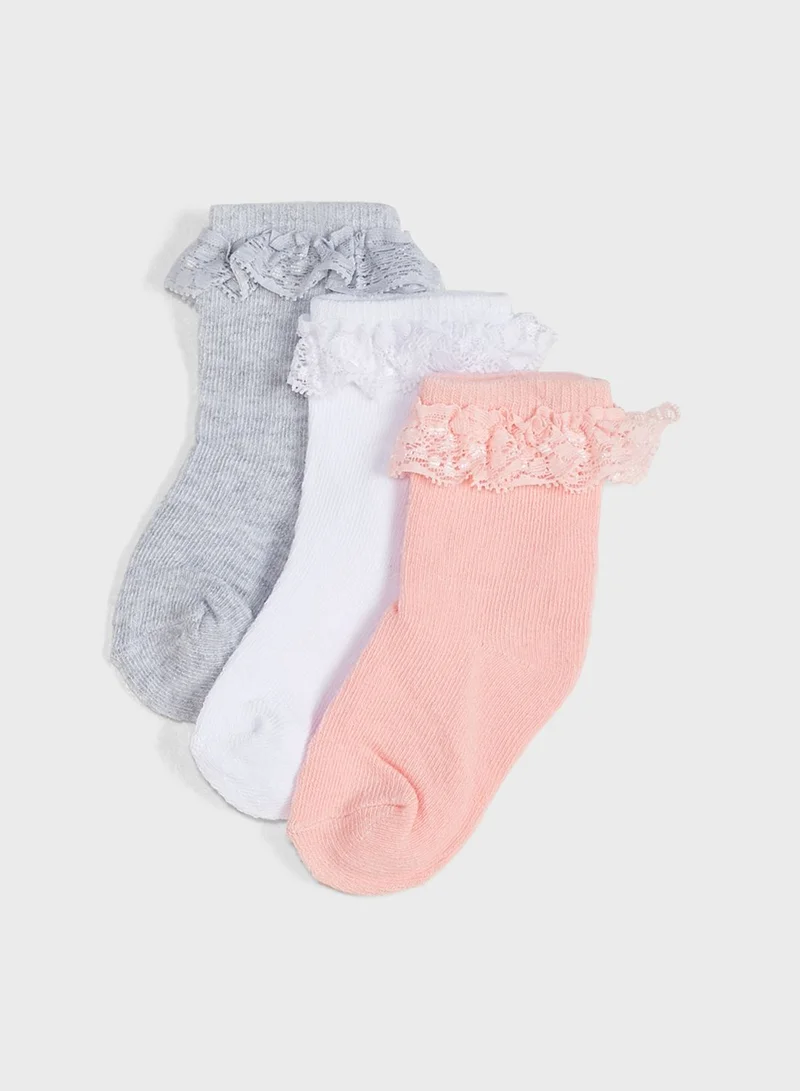 MINOTI Kids 3 Pack Assorted Socks
