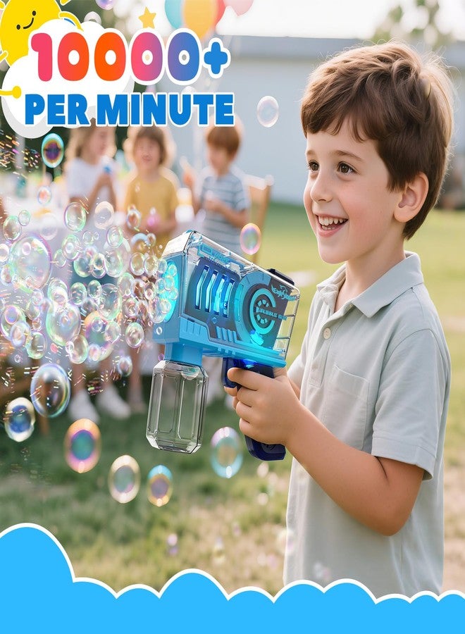 EagleStone 2 Pack Kids' Bubble Guns, Automatic Bubble Machines with 10-Hole Wands, Blasters for Toddlers,Lights Up Bubble & Solution, Easter, Wedding Party Favors, Outdoor for Boys & Girls - Image 2