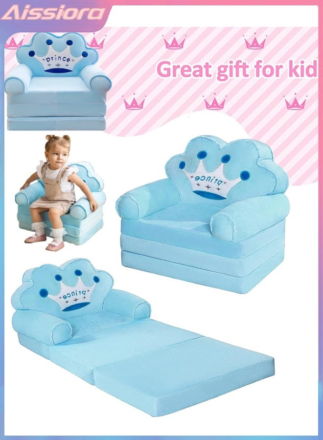 Aissiora Foldable children's sofa Children's cartoon sofa Plush baby chair in the bedroom Girl chair Cute cartoon shapes - Image 1