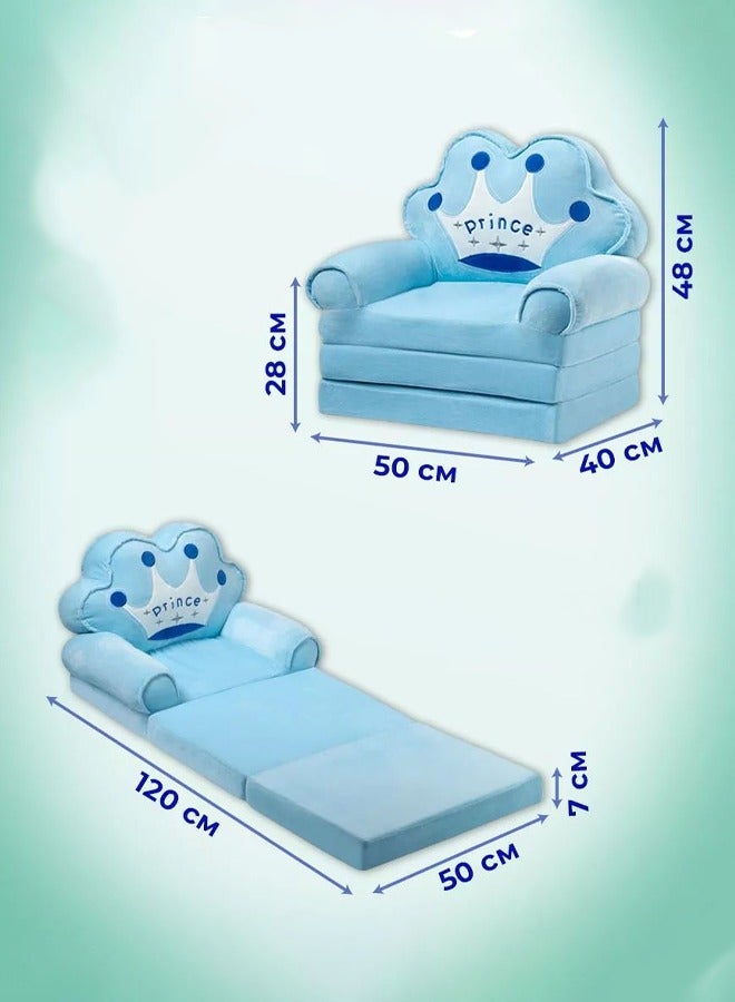 Aissiora Foldable children's sofa Children's cartoon sofa Plush baby chair in the bedroom Girl chair Cute cartoon shapes - Image 2