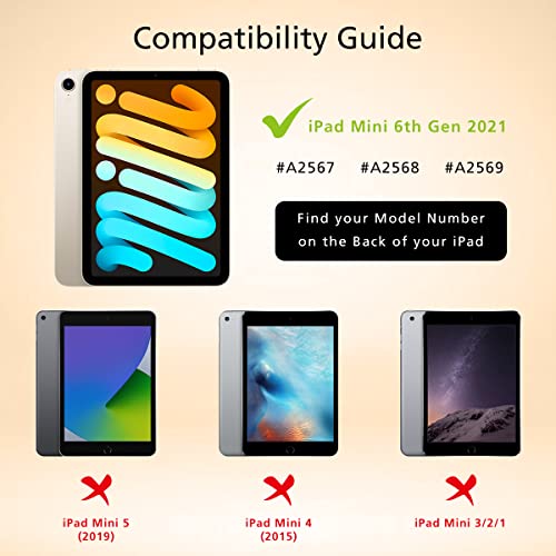 Alto Leather Folio Case for iPad mini 6, Premium Italian Leather Case for Apple iPad mini 6th Gen (Raven Black) - Image 3