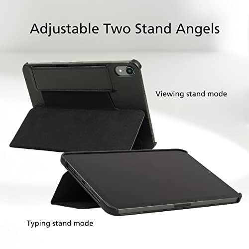 Alto Leather Folio Case for iPad mini 6, Premium Italian Leather Case for Apple iPad mini 6th Gen (Raven Black) - Image 4