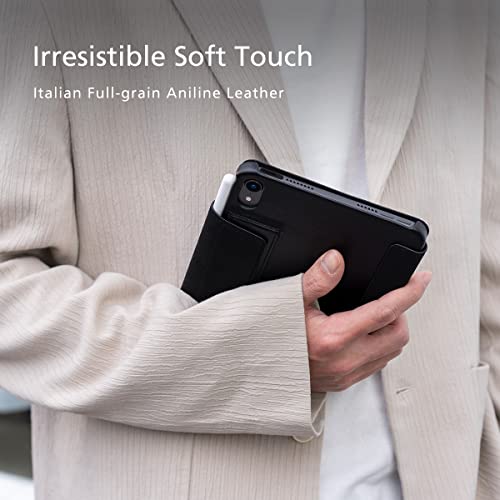 Alto Leather Folio Case for iPad mini 6, Premium Italian Leather Case for Apple iPad mini 6th Gen (Raven Black) - Image 2