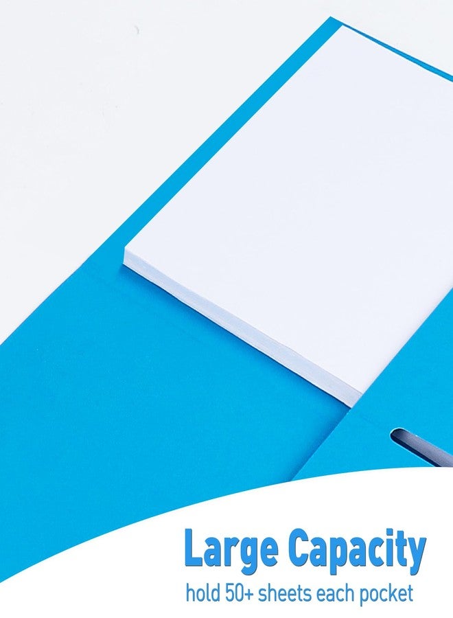RAZCC Two Pocket Folders, 30 Pack File Folders with Pockets Fit Letter Size Paper, Thick Paper File Folder for School Office Business Home, Assorted 5 Colors - Image 5