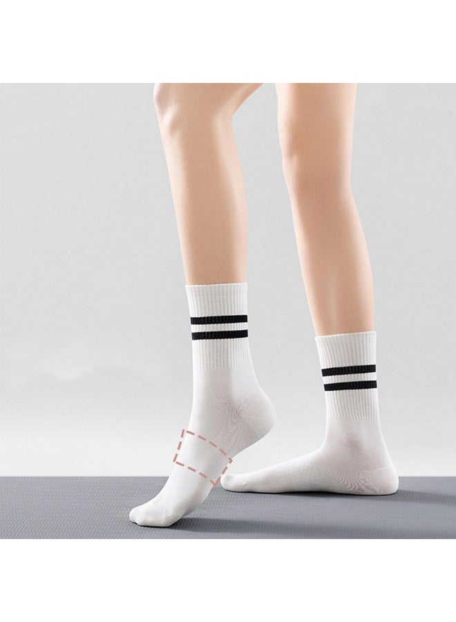Tergy 8 Pairs Long Yoga Socks with Grip for Women Anti Skid Gripper Socks No Slip Socks for Pilates, Barre, Dance,Yoga (White) - Image 5