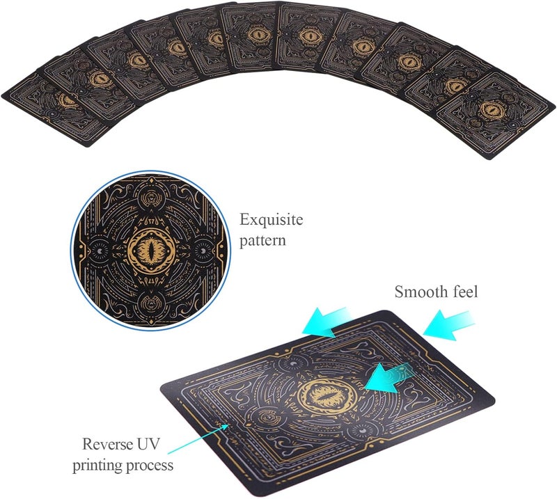 WJPC Easy Shuffling Plastic Waterproof Playing Cards,Cool Black Dragon Poker Cards for Game and Party, Deck of Cards（Dragon - Image 5