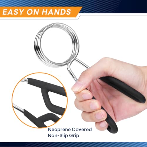 Marcy Fitness Olympic Bar Spring Clip, silver, 2 inch US - Image 4