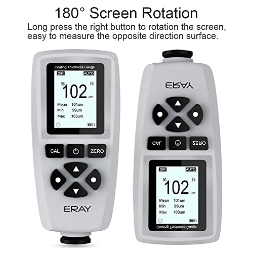 ERAY Mil Thickness Gauge, Coating Thickness Gauges, Paint Depth Gauge Meter with Backlight LCD Display for Car Automotive, Limit Alarm/Data Storage/Export Data/PC Software Analysis (Grey) - Image 4
