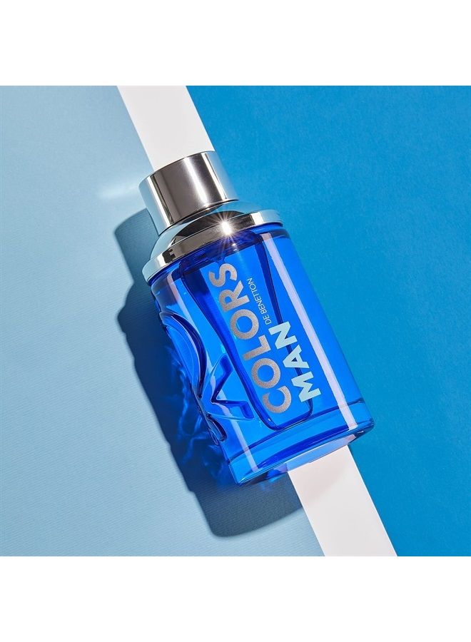 Benetton Colors Man Blue Eau de Toilette Spray For Men 3.4 Oz - Image 2
