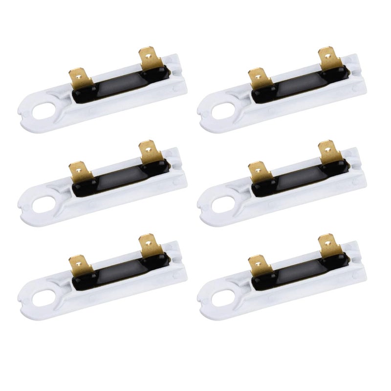 فيمتو Femitu Dryer Thermal Fuse 3392519 بديل لمجففات دوامة وKenmore ترموستات عالي الحد ومجموعة قطع حرارية سهلة التركيب جزء بديل (عبوة من 6 قطع) - Image 1